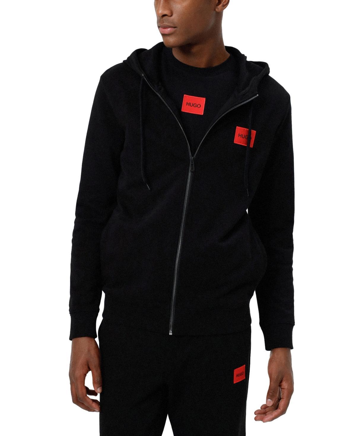 Mens Zip-Through Sweatshirt In Terry Cotton With Logo Patch Product Image