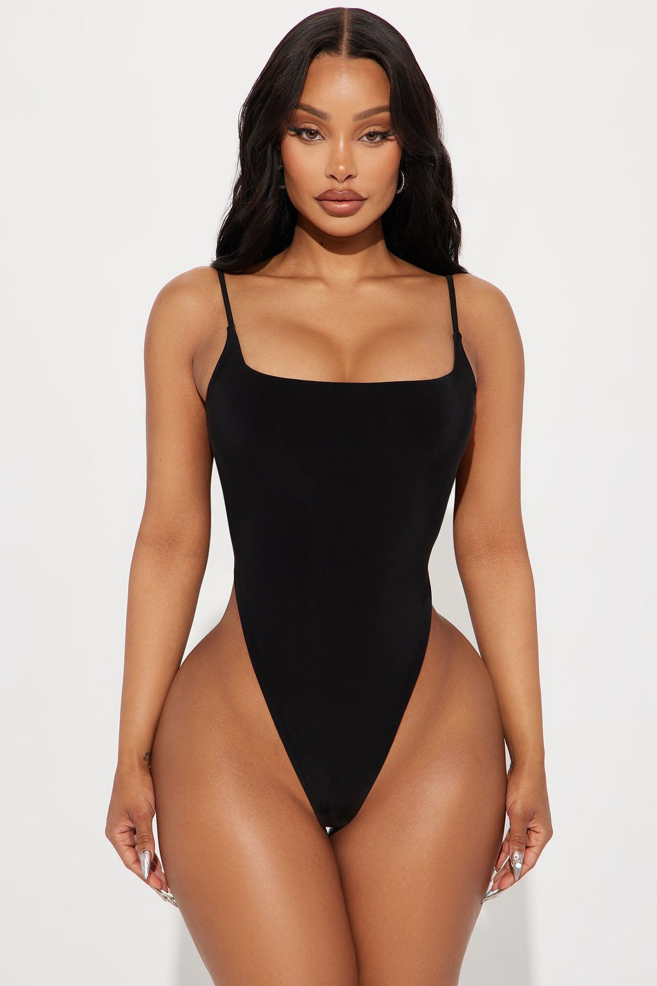 The Moment Backless Bodysuit - Black Product Image