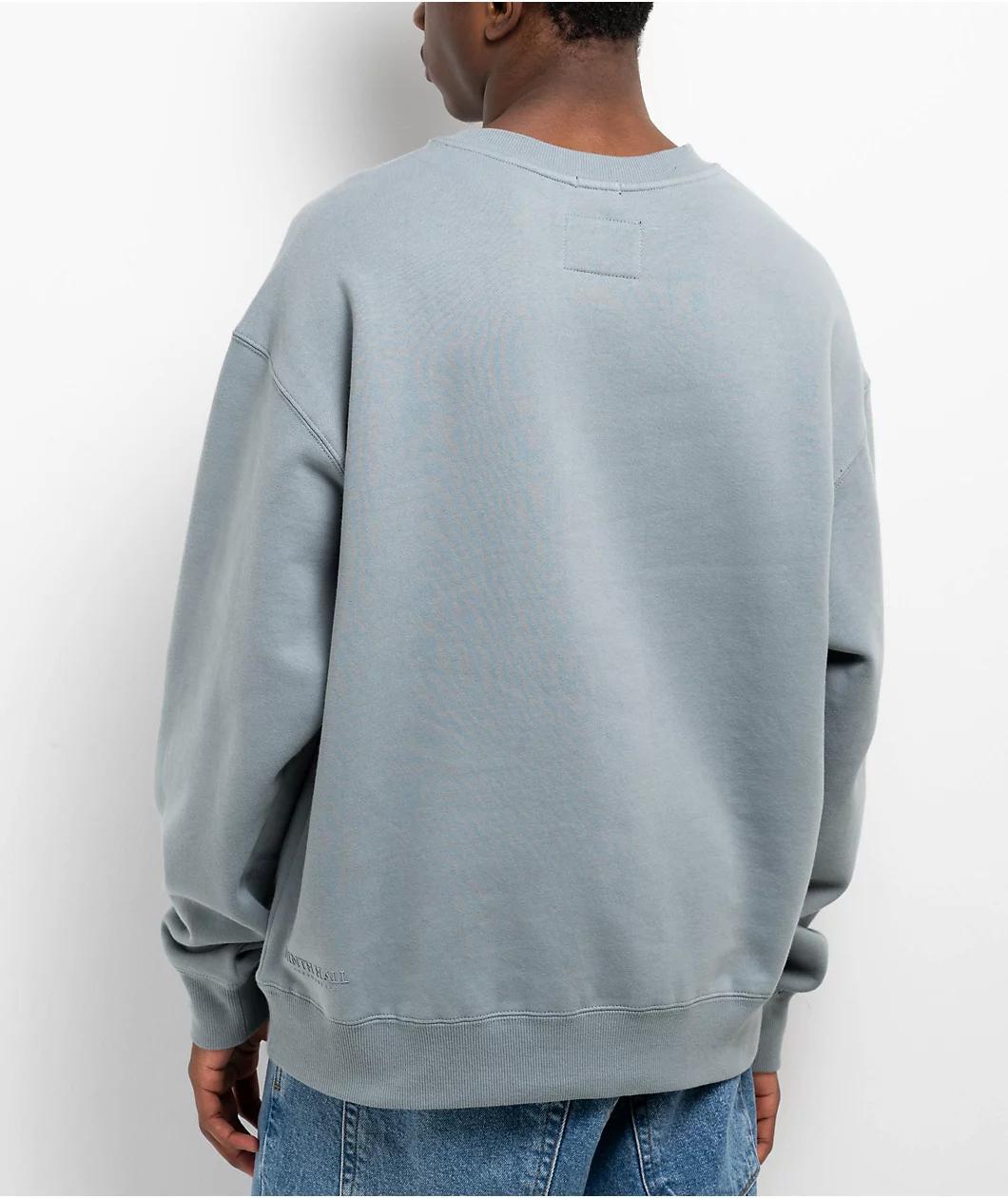 Ninth Hall Fundamental Blue Boxy Crewneck Sweatshirt Product Image