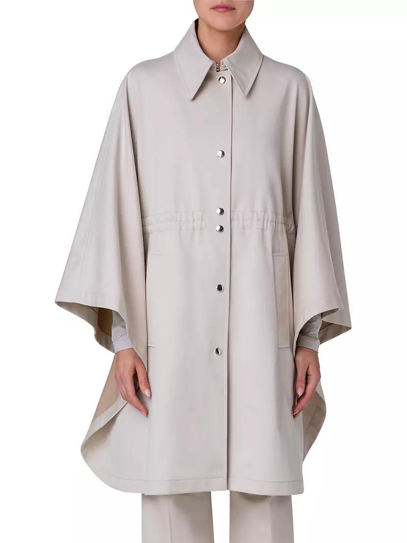 Cotton Gaberdine Cape Coat Product Image