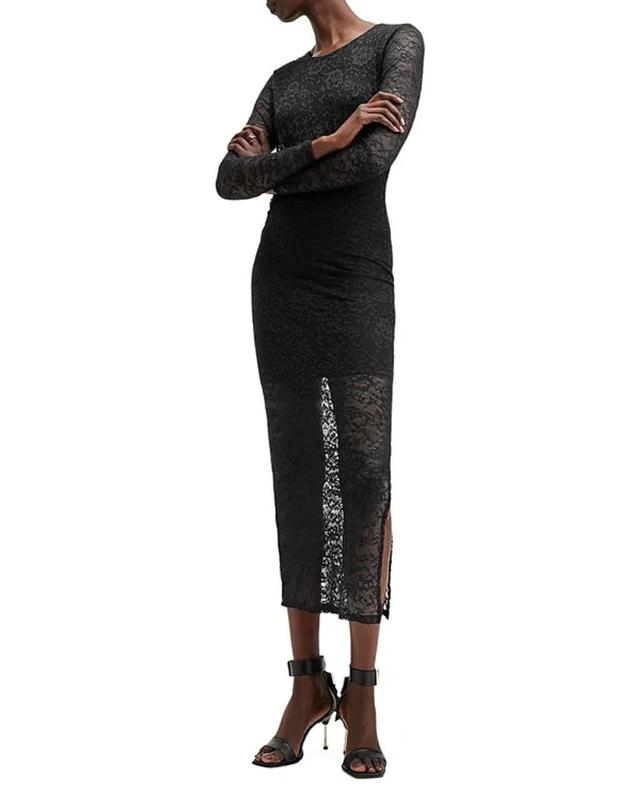 ALLSAINTS Edana Lace Dress In Black Shimmer Product Image