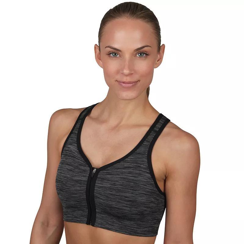 Jockey Sport Zip Front Seam Free Sports Bra, Womens Product Image