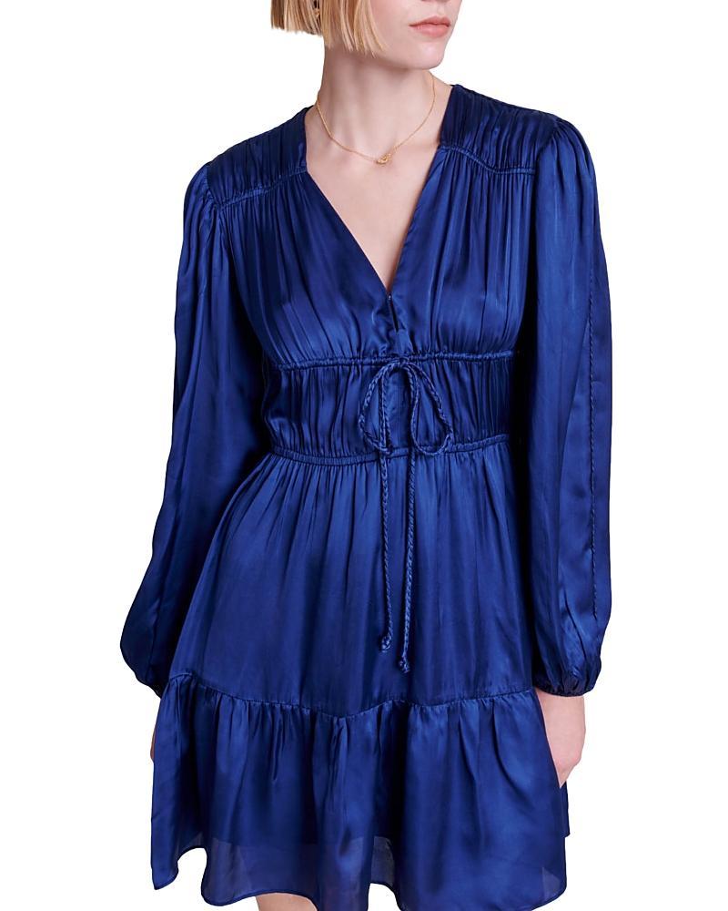 Womens Short Satin-Look Dress Product Image