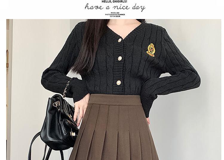 High Waist Plain Mini A-Line Pleated Skirt product image