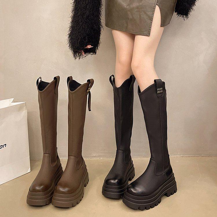 Platform Knee High Boots Product Image