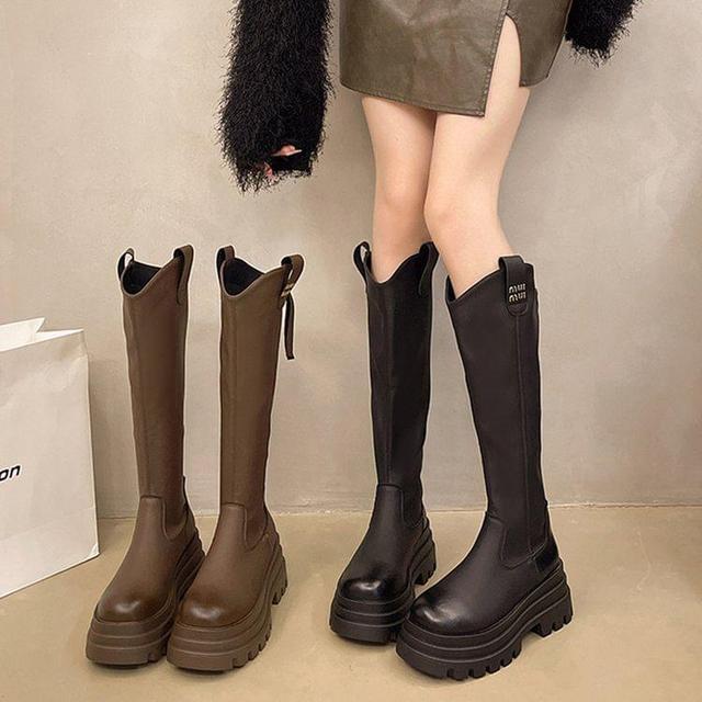 Platform Knee High Boots Product Image