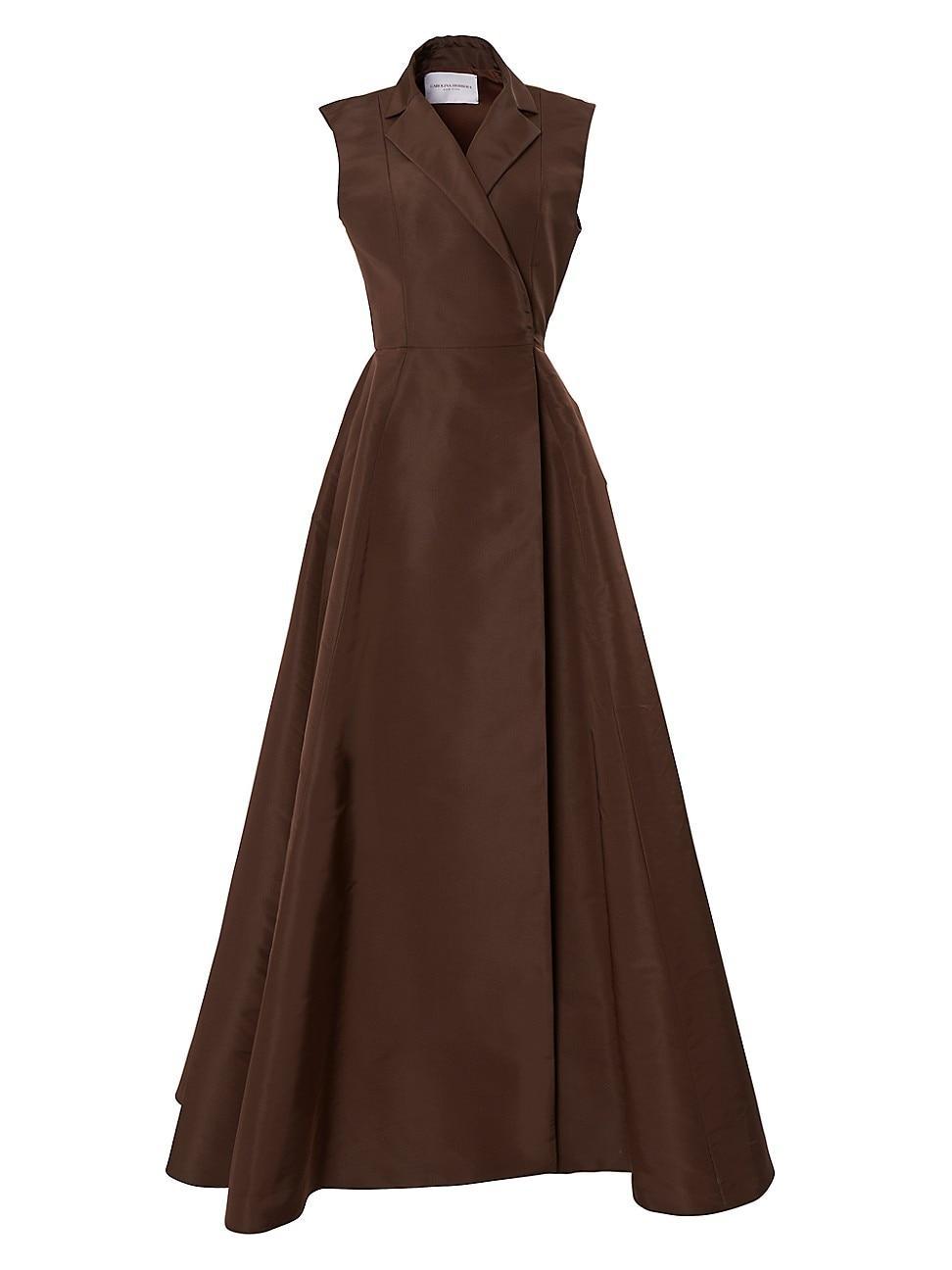 Carolina Herrera Sleeveless Trench Silk Ballgown Product Image