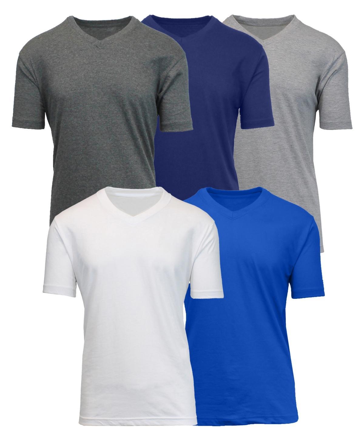 Blue Ice Mens Short Sleeve V-Neck Tee-5 Pack Product Image