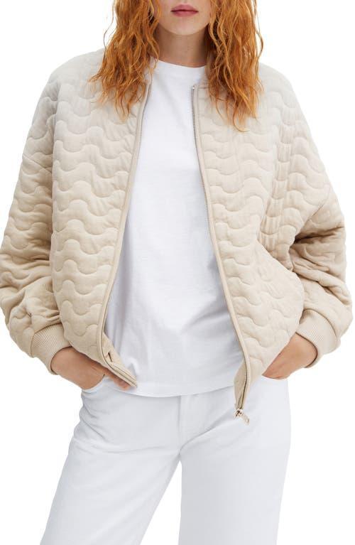 MANGO Oversize Quilted Bomber Jacket Product Image