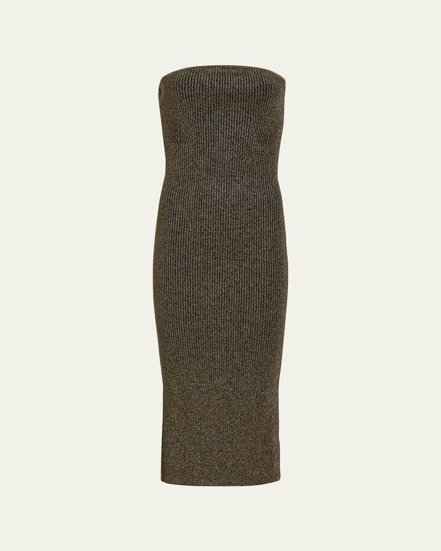 Womens Rumer Glittery Ribbed-Knit Midi-Dress Product Image