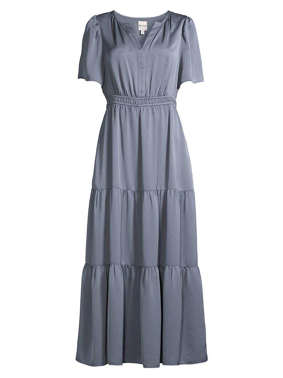 Womens Daydream Satin Chiffon Maxi Dress Product Image