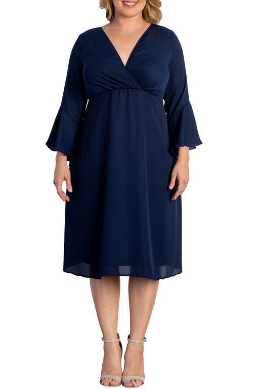 Womens Brighton Bell-Sleeve Midi-Dress Product Image