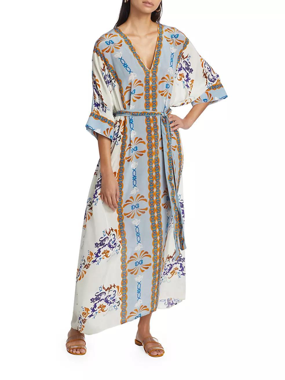 Eterna Xim Printed Caftan Dress Product Image