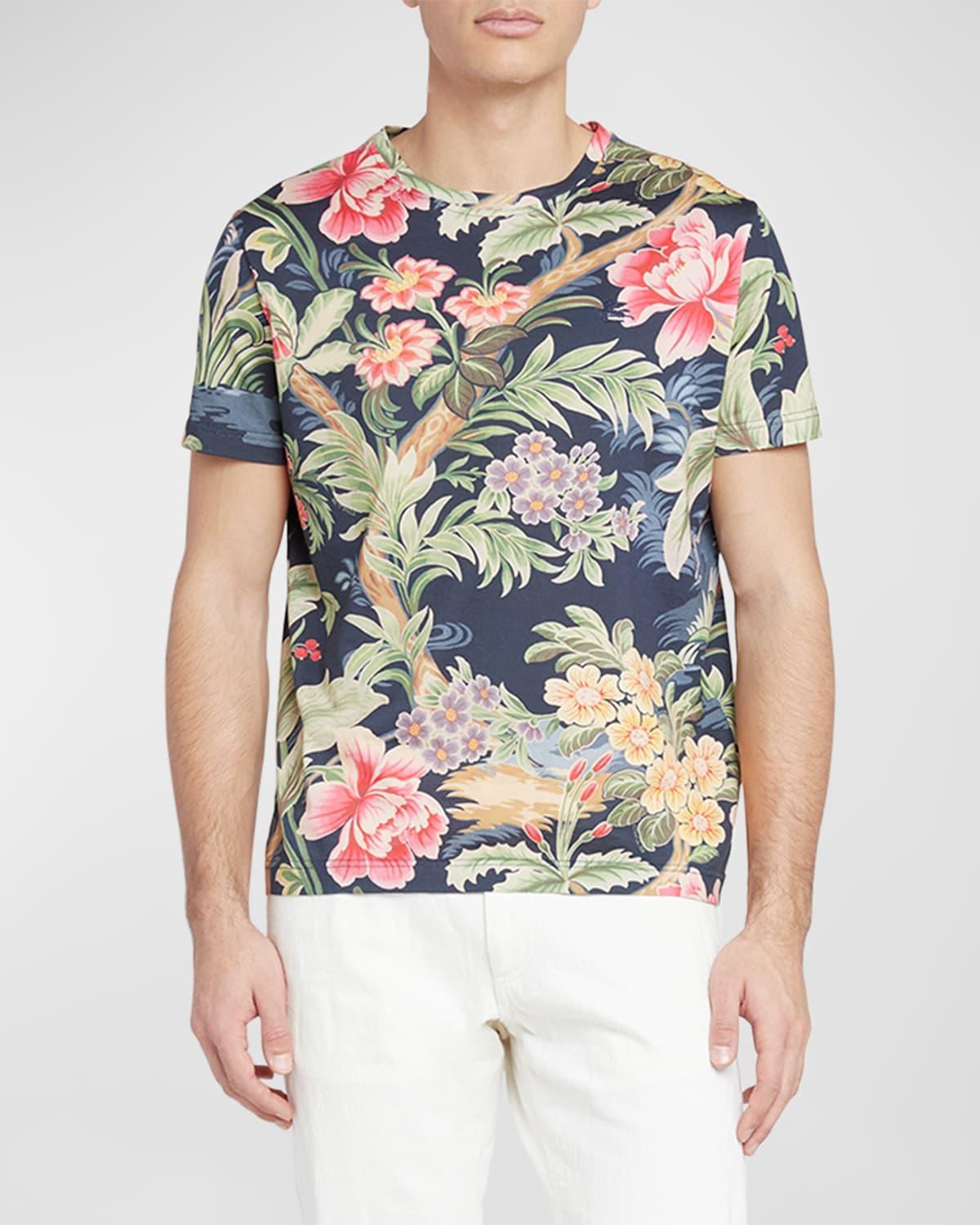 Mens Floral-Print T-Shirt Product Image