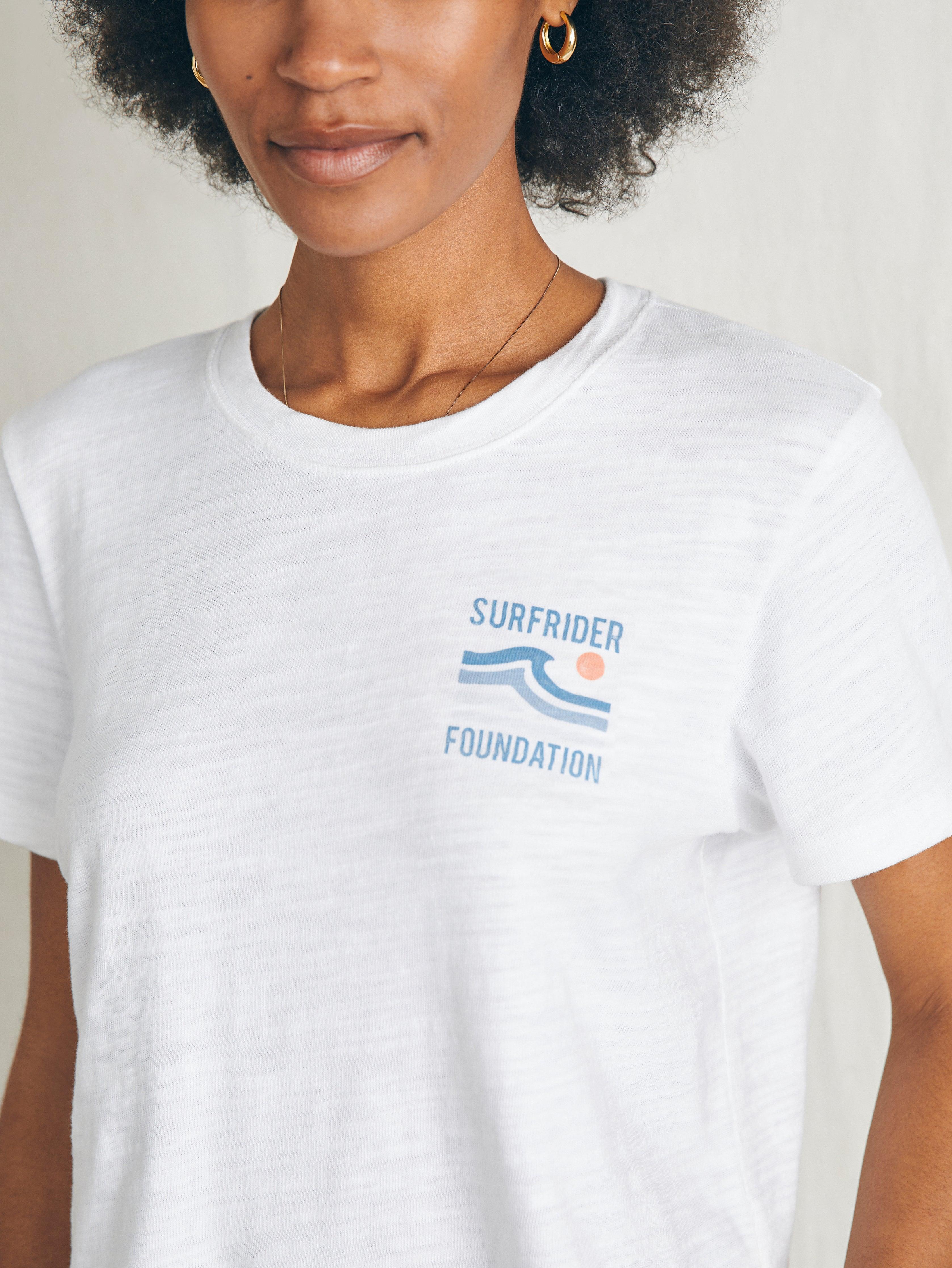 Surfrider Sunwashed Cropped Tee - White Female Product Image