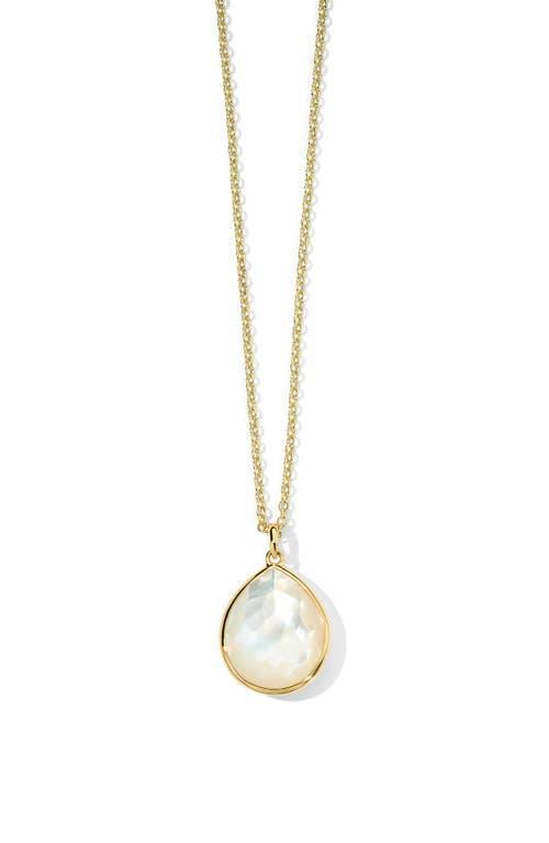 Womens Rock Candy Medium 18K Yellow Gold & Mother-Of-Pearl Teardrop Pendant Necklace Product Image