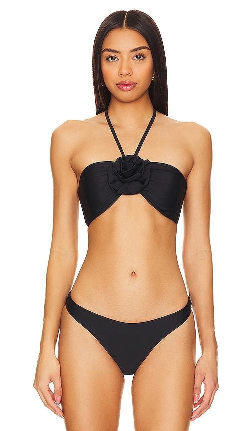 Womens Resort Rosette Halter Bikini Top Product Image