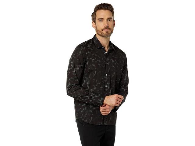 Good Man Brand Long Sleeve On Point Stretch Woven Shirt (Magnet Animal Spots) Men's Clothing Product Image