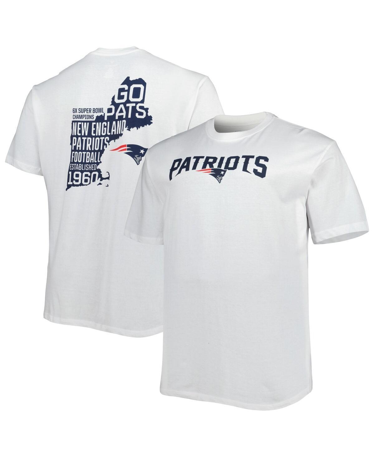 Fanatics Mens White New England Patriots Big Tall Hometown Collection Hot Shot T-Shirt Product Image