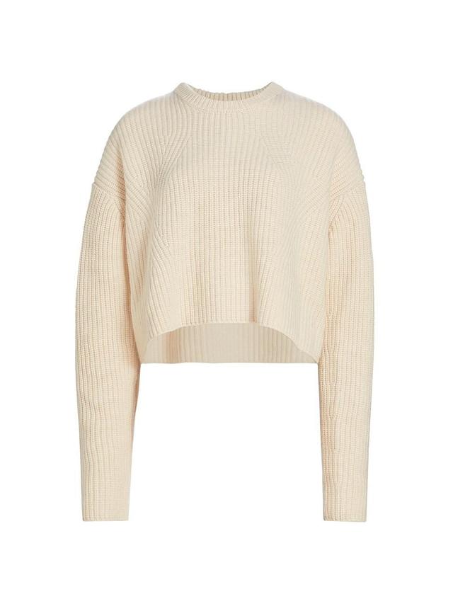 Womens Rib-Knit Cashmere Sweater Product Image