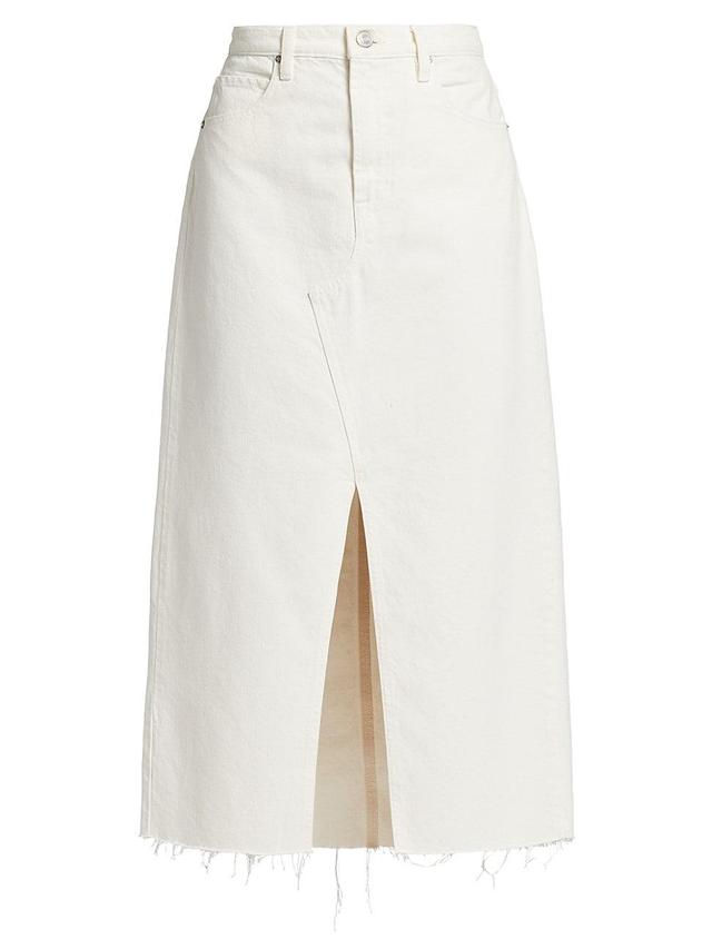 Womens The Midaxi Angled Seam Denim Skirt Product Image