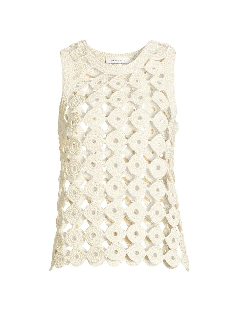 Womens Stanza Openwork Crochet Tank Product Image