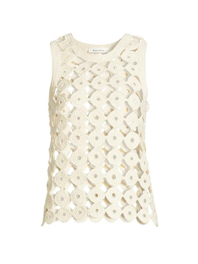 Womens Stanza Openwork Crochet Tank Product Image