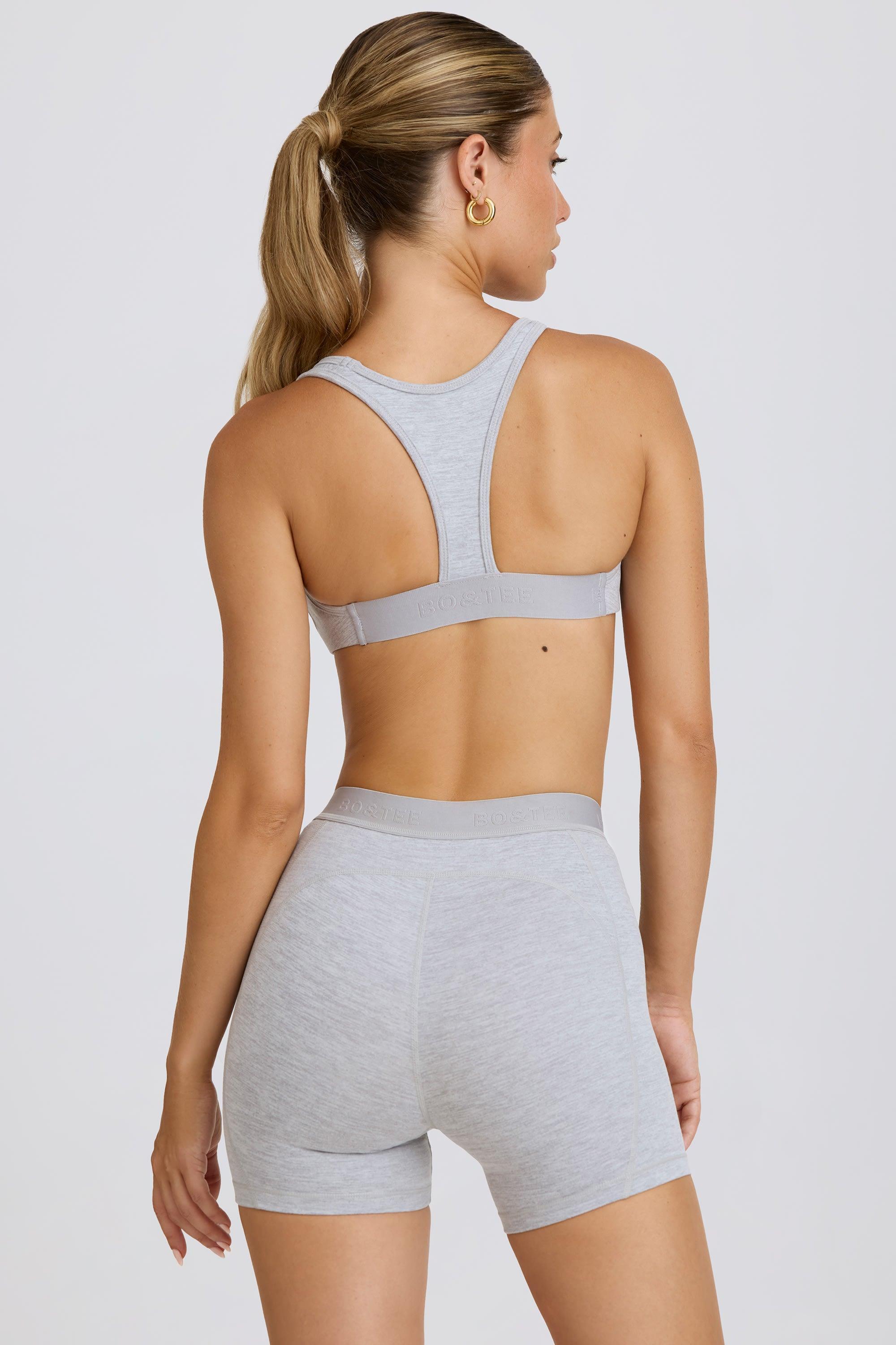 Soft Active Mini Shorts in Grey Marl Product Image