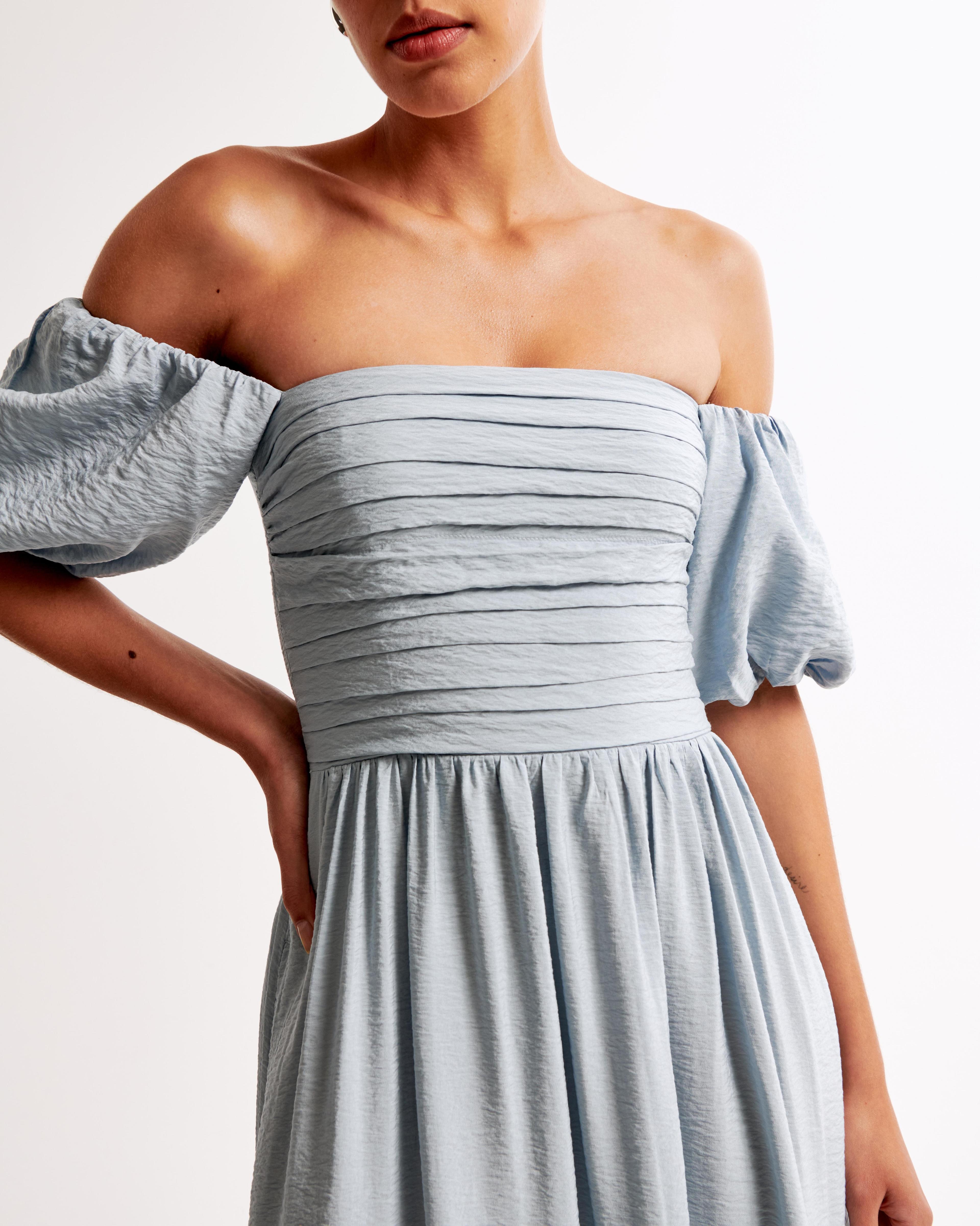 The A&F Emerson Off-The-Shoulder Maxi Dress Product Image