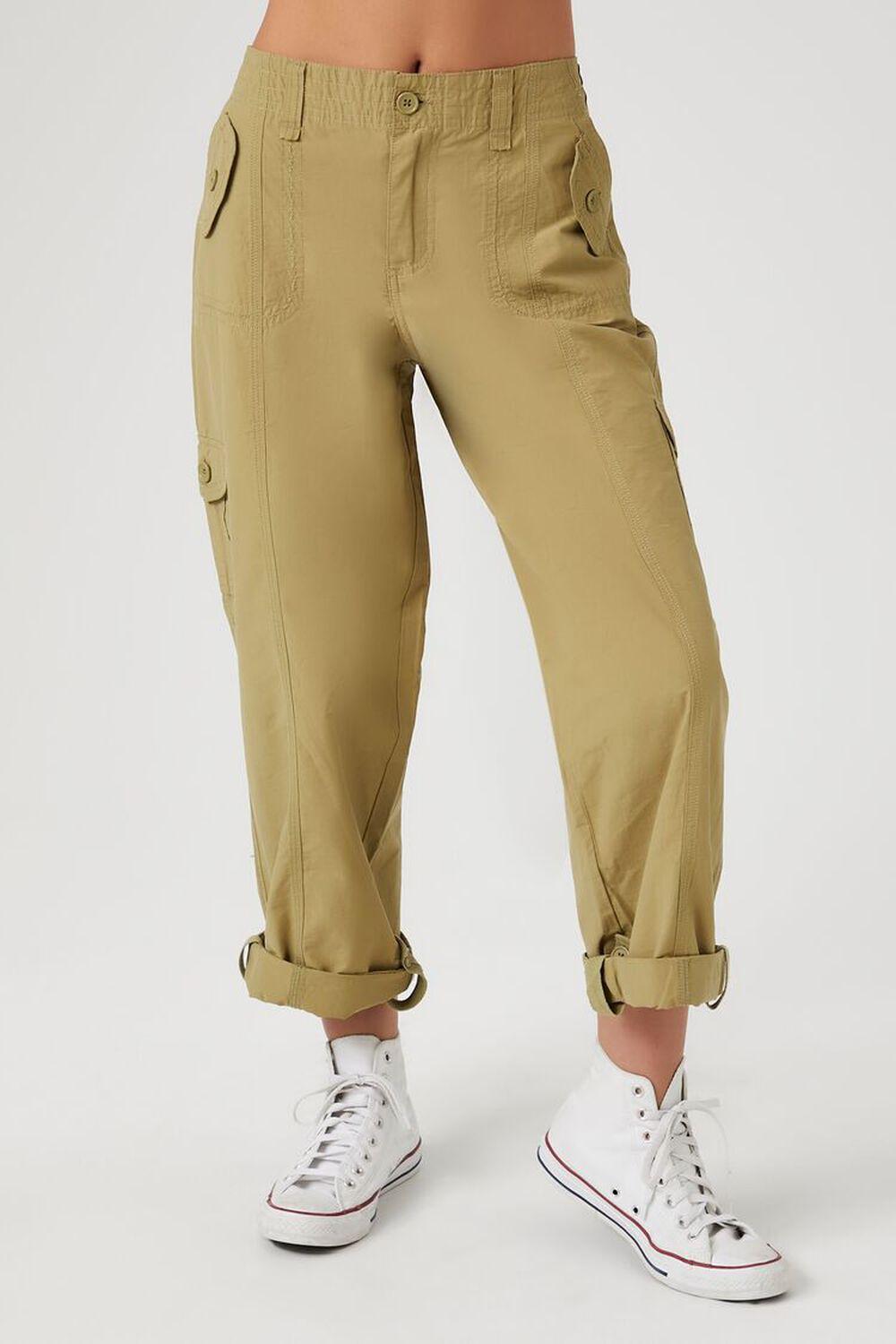 Cuffed High-Rise Joggers | Forever 21 Product Image