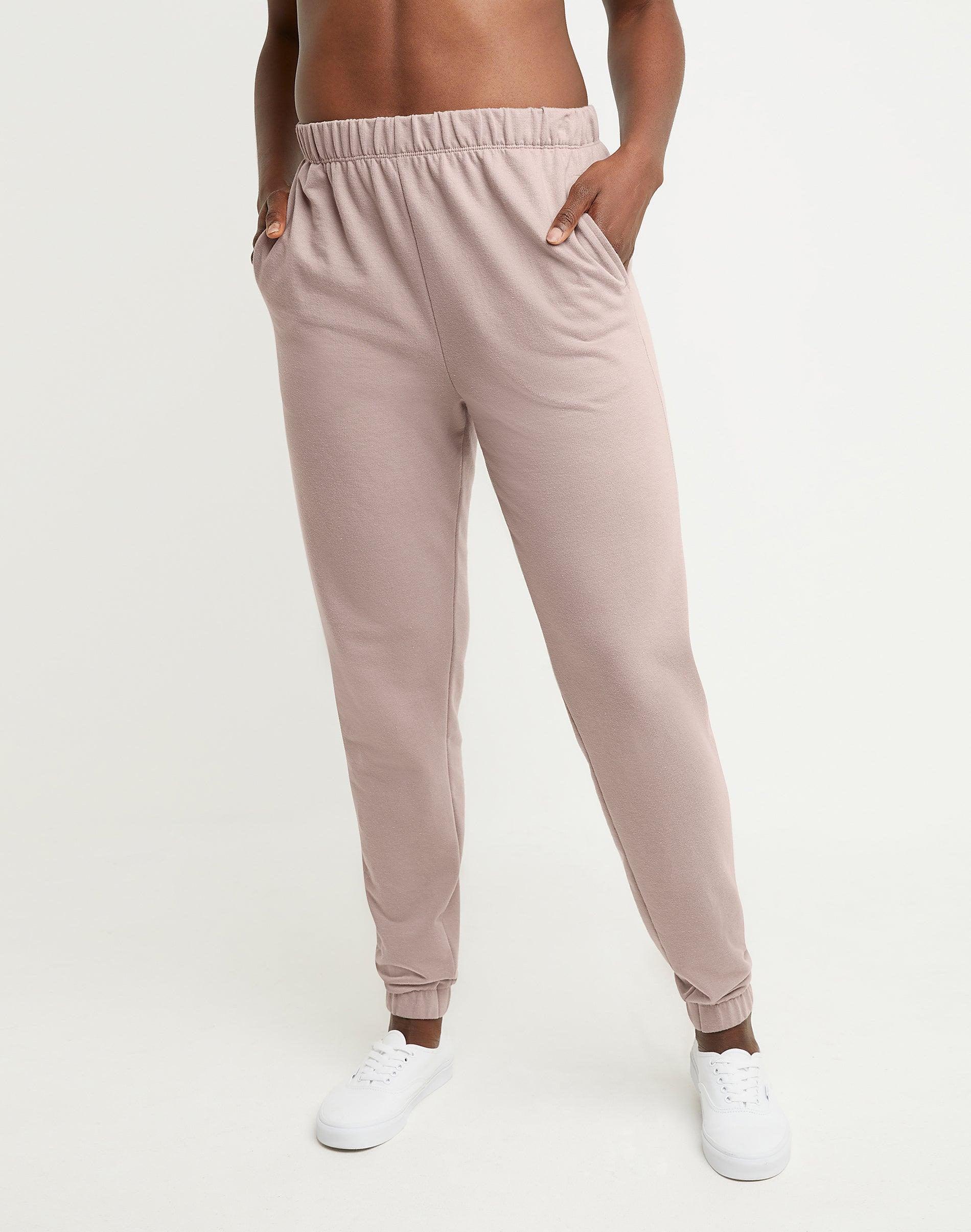 Hanes Originals Womens French Terry Joggers With Pockets Concrete Heather XS Product Image