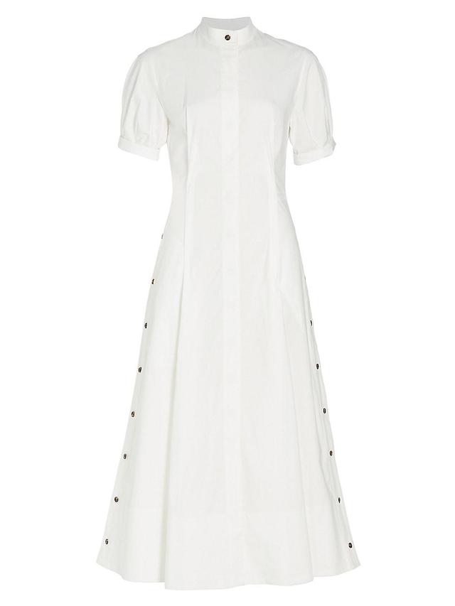 Womens Poplin Cotton Midi Shirtdress Product Image