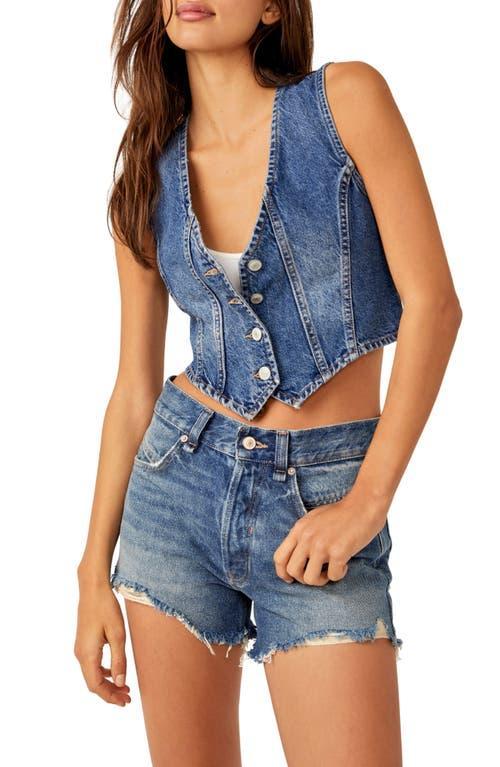 Free People Tate Crop Denim Vest Product Image