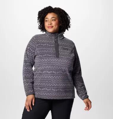 Columbia Women's Benton Springs Printed Half Snap Fleece Pullover - Plus Size- Product Image