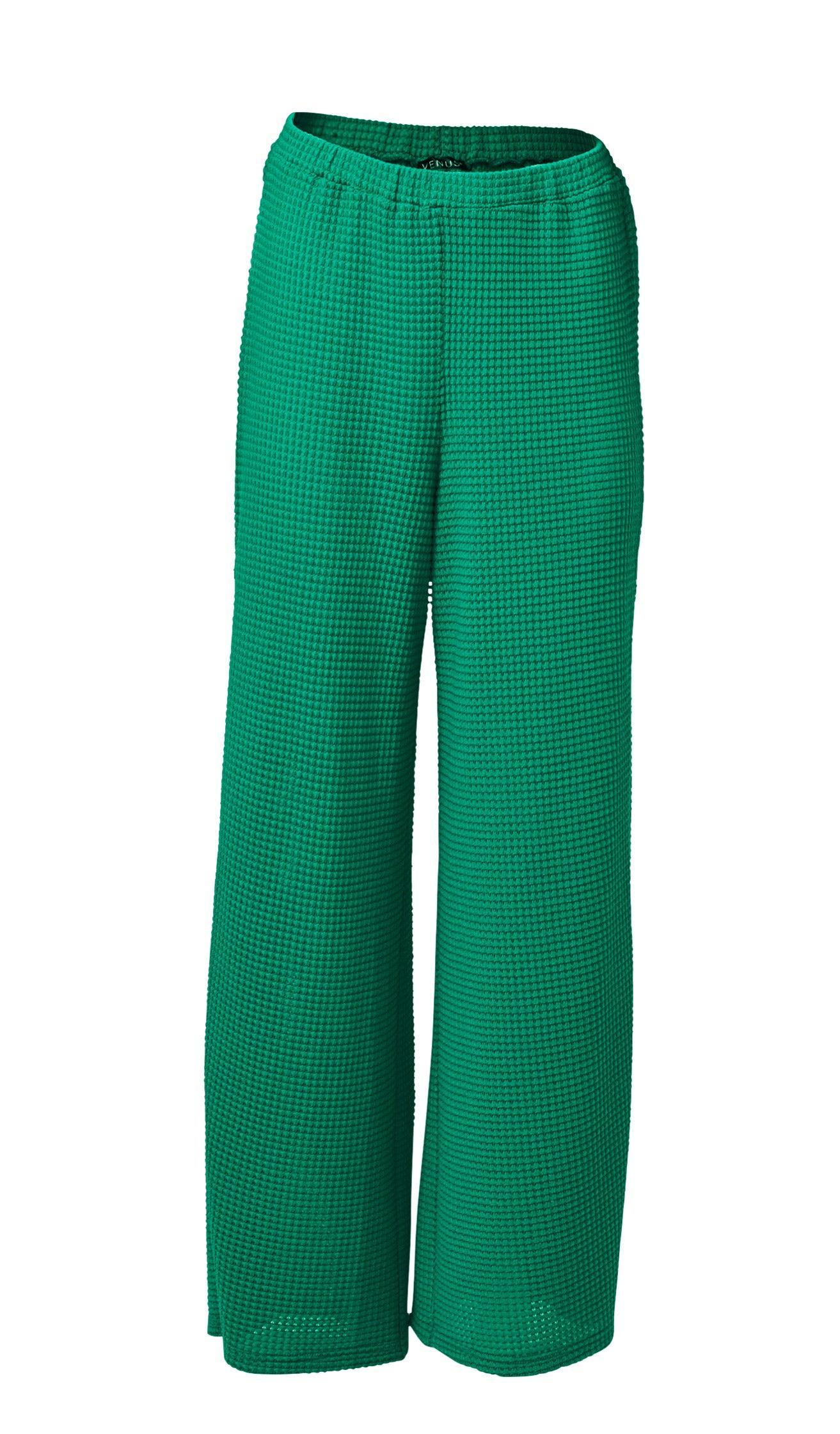 Waffle Knit Cover-Up Pants - Royal Green Product Image