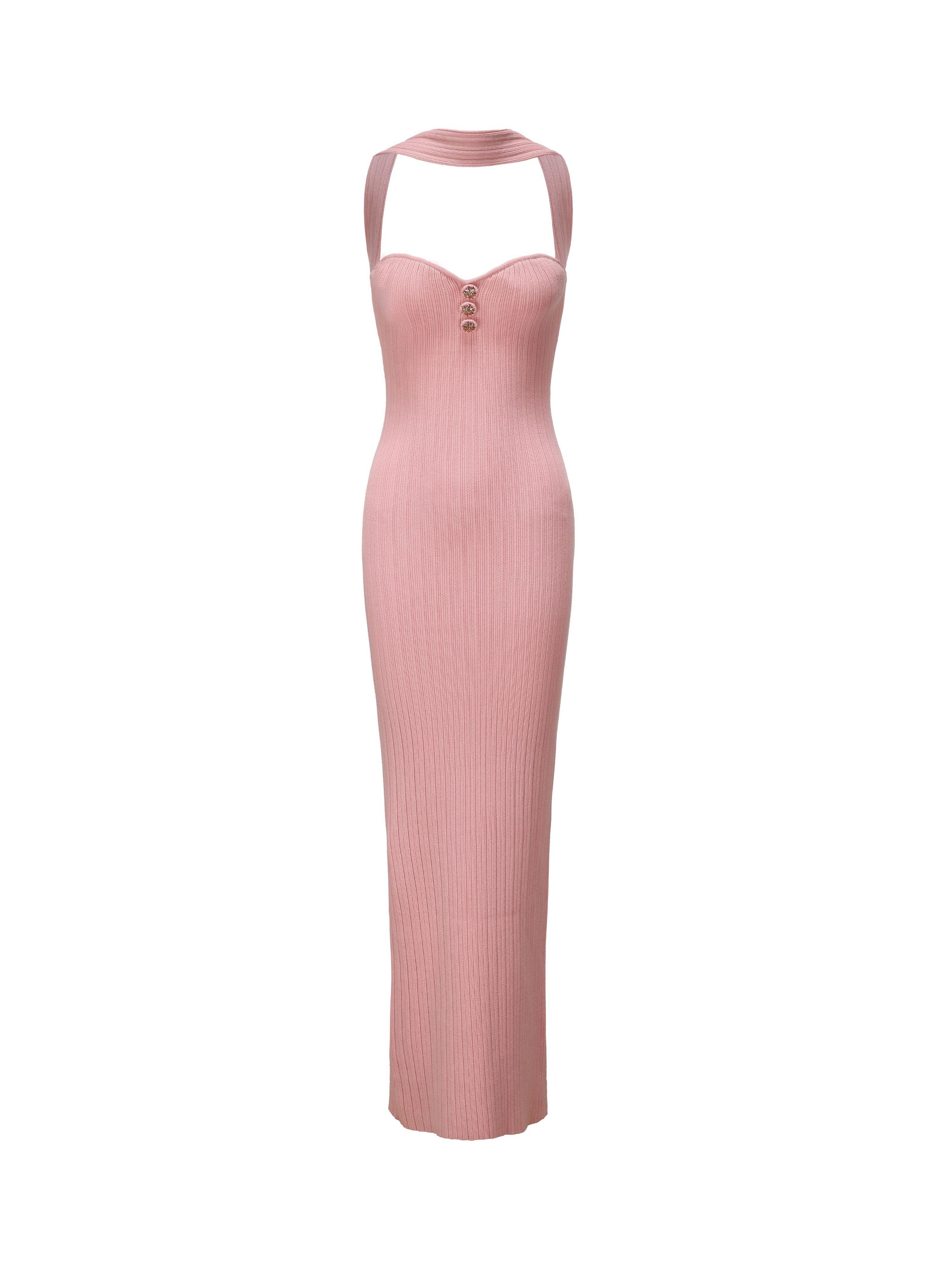 Estelle Knit Dress (Pink) Product Image