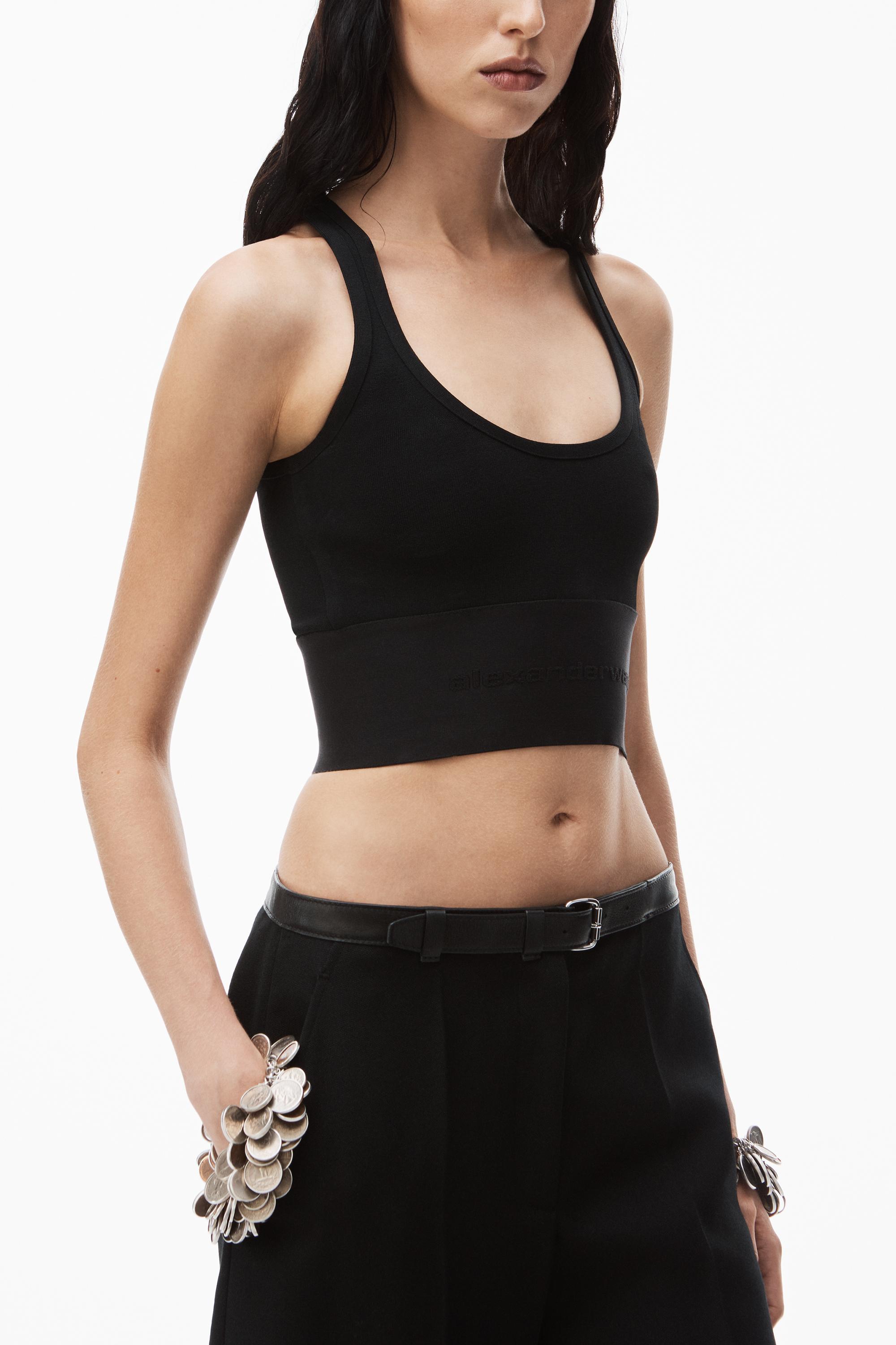 Logo Elastic Scoopneck Bra Top  Product Image