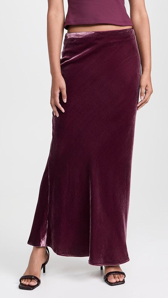 Susana Monaco Velvet Silk Bias Skirt | Shopbop product image