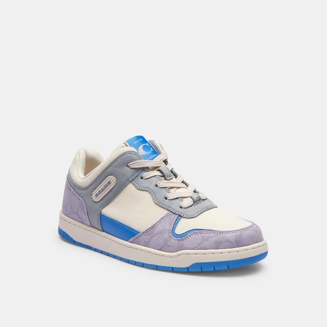 COACH C201 Canvas (Chalk/Soft Purple) Women's Shoes Product Image