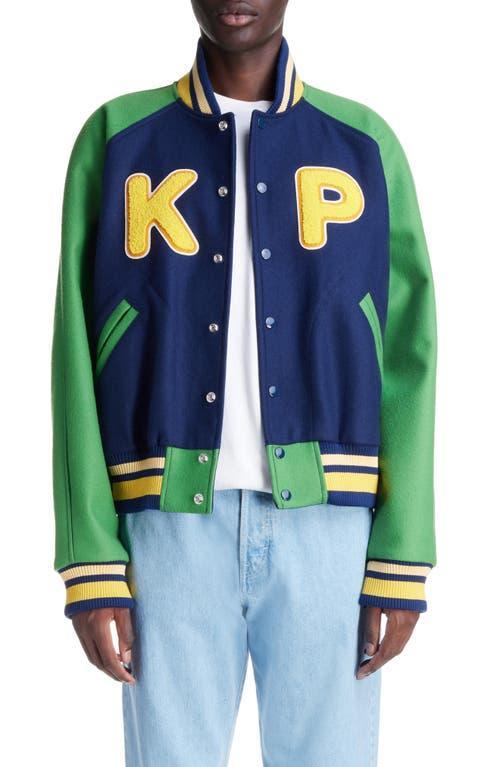 KENZO Colorblock Wool Blend Varsity Jacket Product Image