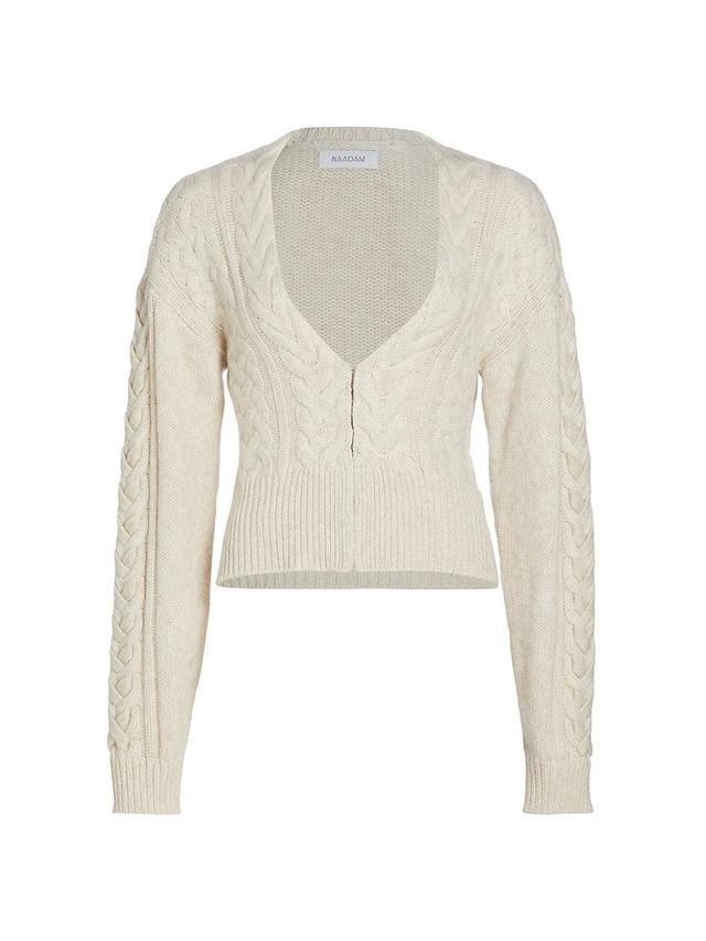 Womens Wool & Cashmere Crop Sweater Product Image