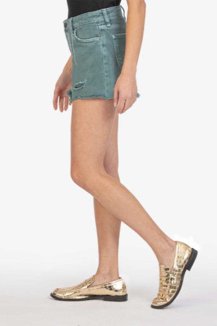 Jane High Rise Long Short - Turquoise Product Image