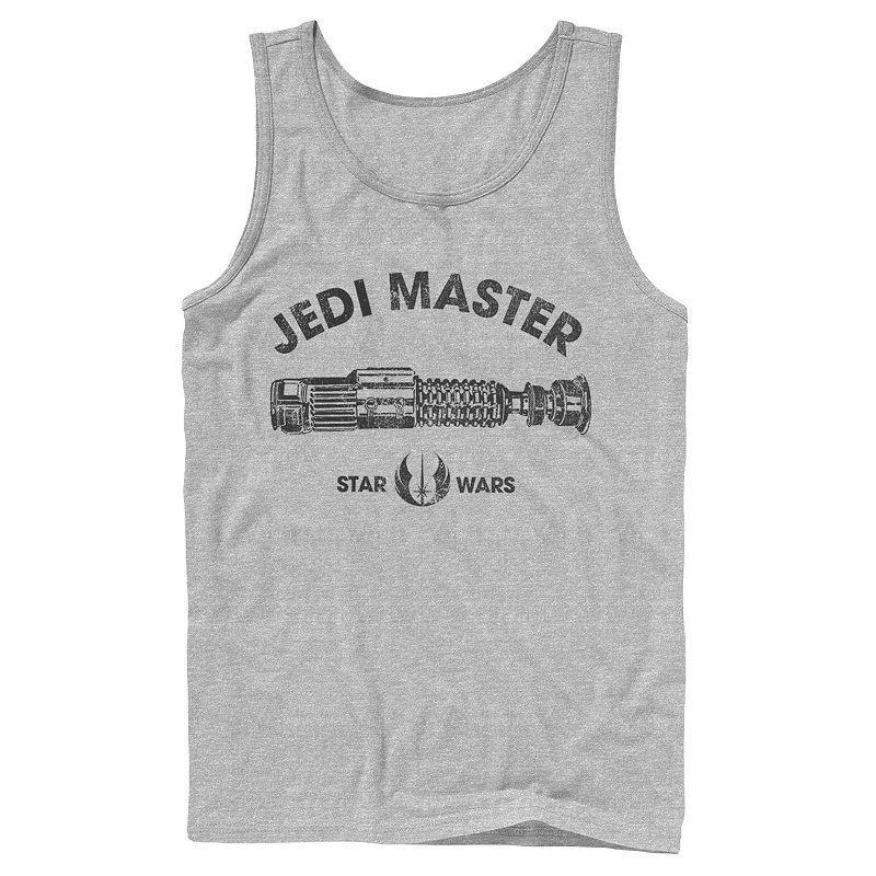 Mens Star Wars Jedi Master Lightsaber Logo Tank Top Athletic Grey Product Image