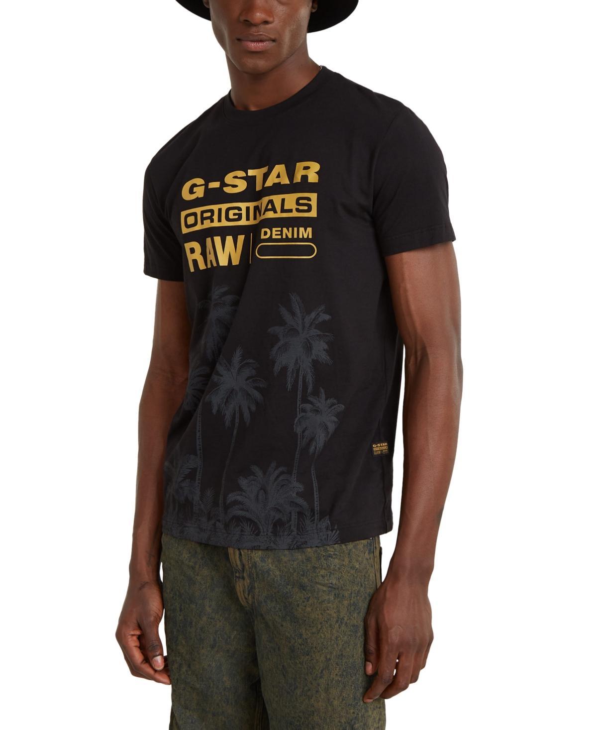 G-Star Raw Mens Palm Originals Regular-Fit Logo Graphic T-Shirt Product Image