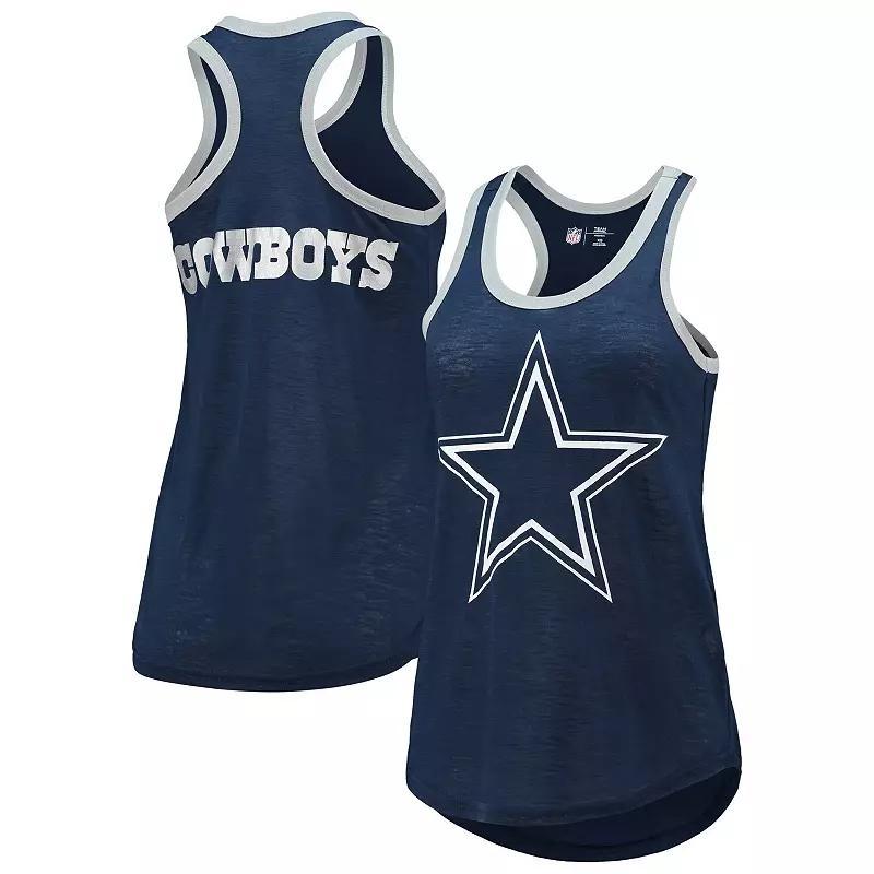 Womens G-III 4Her by Carl Banks Dallas Cowboys Tater Burnout Tank Top Blue Product Image