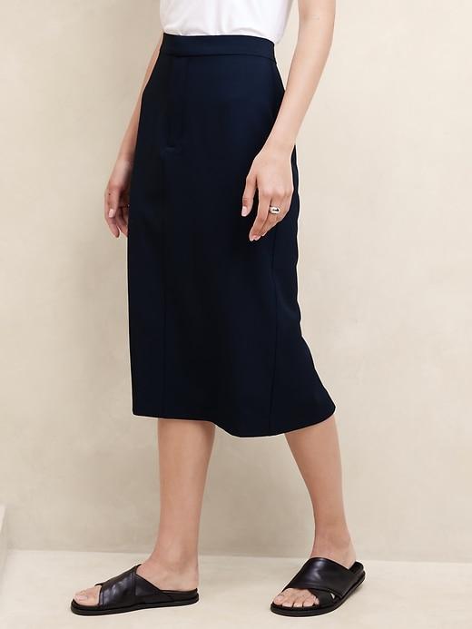 Sculpted Midi Pencil Skirt Product Image