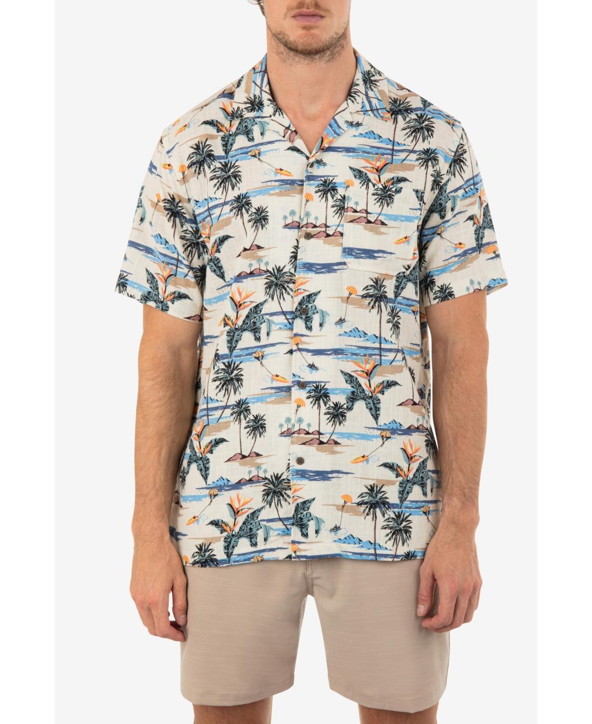 Hurley Mens Linen Rincon Camp Short Sleeves Shirt Product Image