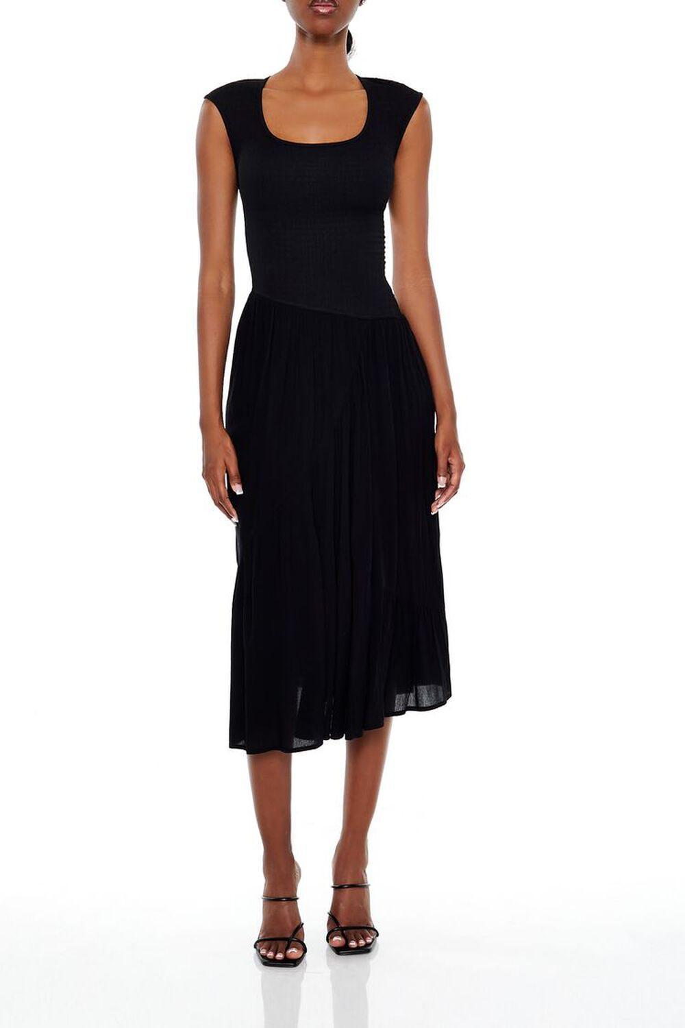 Asymmetrical Drop Waist Midi Dress | Forever 21 Product Image