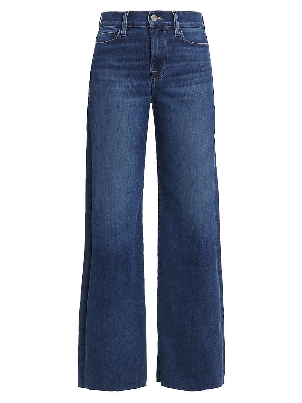 FRAME Le Slim Palazzo Raw Hem High Waist Wide Leg Jeans Product Image