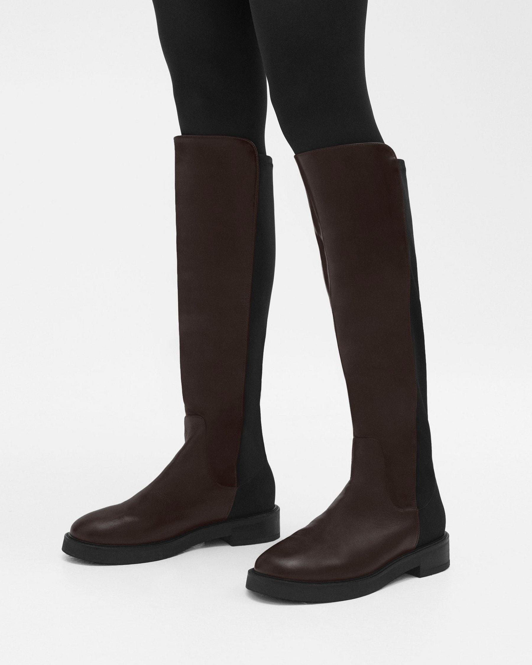 Knee-High Pull-On Boot in Leather product image